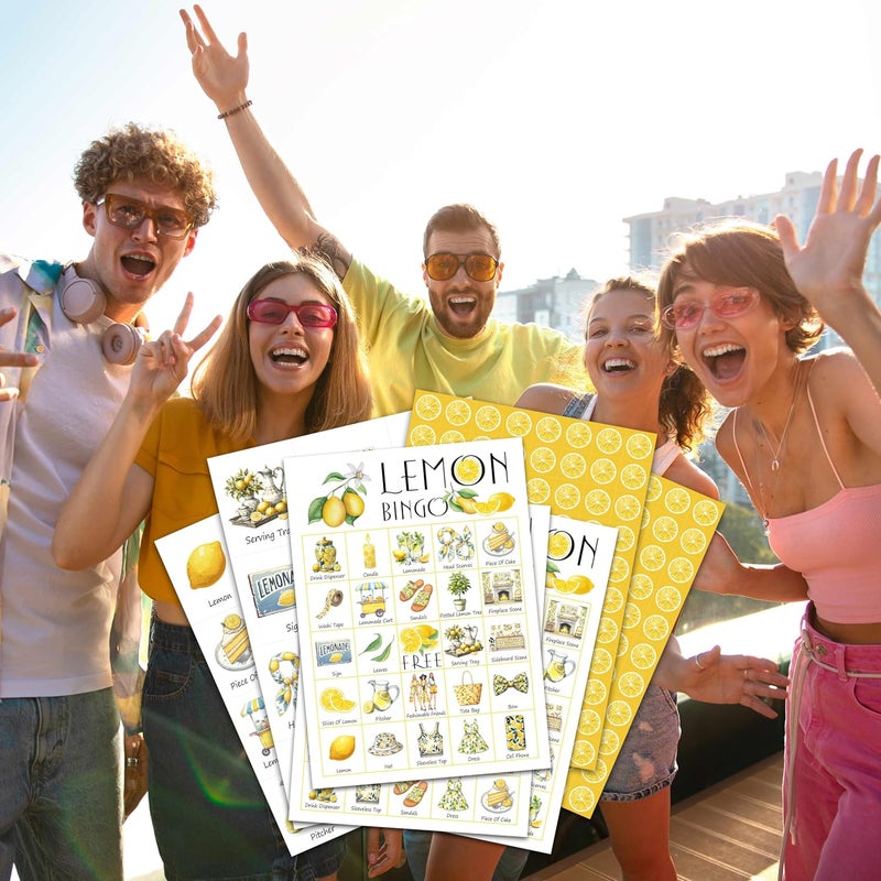OZTEMETY Lemon Bingo - 24 Player Bridal & Baby Shower Game - Image 4